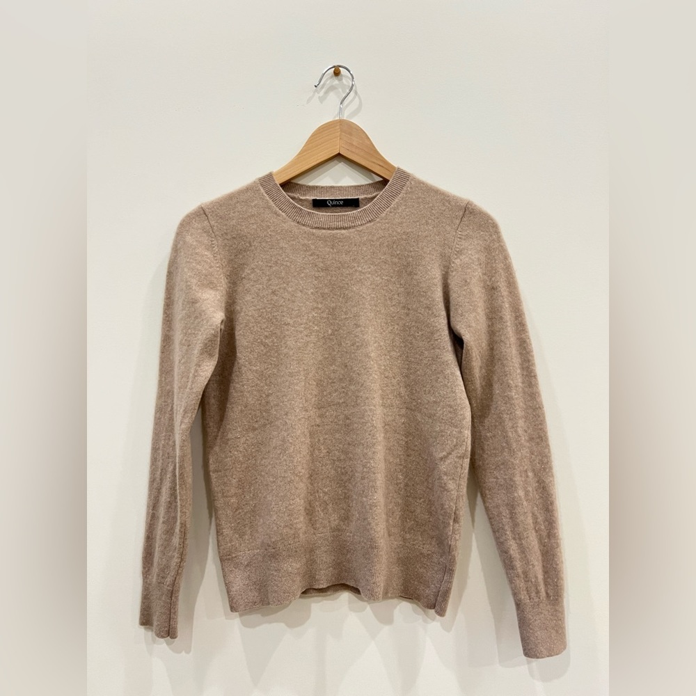 Quince Mongolian Cashmere Crewneck Sweater - Size XS - Color: Oatmeal